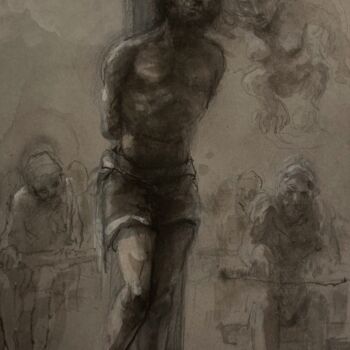 Zeichnungen mit dem Titel "Odysseus" von Gilles Glaçon, Original-Kunstwerk, Tinte