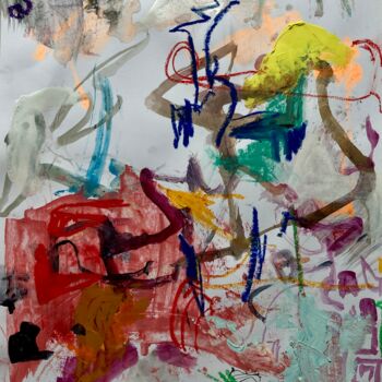 Pintura intitulada "Instict Abstract 06" por Gilles Glaçon, Obras de arte originais, Acrílico