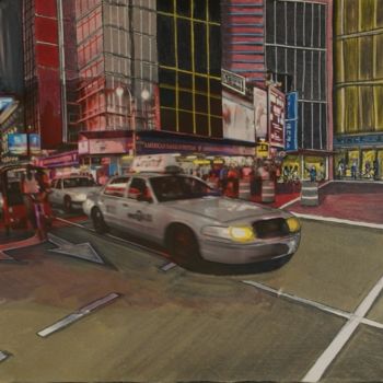 Peinture intitulée "ny-la-rue.jpg" par Gilles Lavie, Œuvre d'art originale, Acrylique