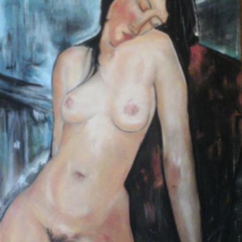 Painting titled "nu-assis-d-apres-mo…" by Gilles Passetemps, Original Artwork