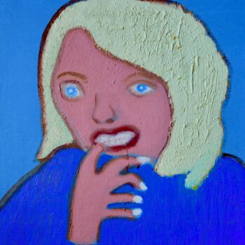 Peinture intitulée "Une Blonde" par Gilles Piquereau, Œuvre d'art originale, Huile