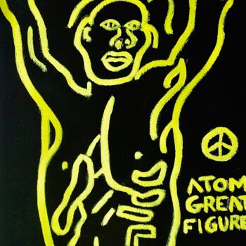 Картина под названием "ATOM GREAT FIGURE" - Gilles Piquereau, Подлинное произведение искусства, Масло