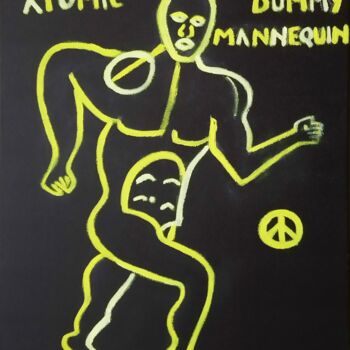 Schilderij getiteld "ATOMIC DUMMY MANNEQ…" door Gilles Piquereau, Origineel Kunstwerk, Olie