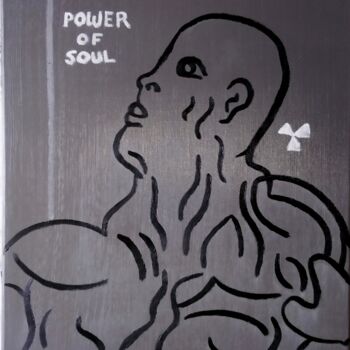 Painting titled "POWER OF SOUL" by Gilles Piquereau, Original Artwork, Oil