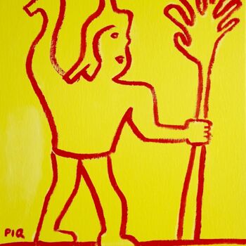 Painting titled "BAAL" by Gilles Piquereau, Original Artwork, Acrylic