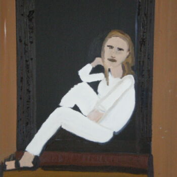 Peinture intitulée "Le pas de la porte" par Gilles Piquereau, Œuvre d'art originale, Huile