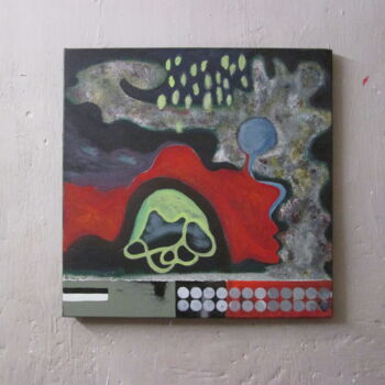 Painting titled "Six pieds sous terre" by Gilles Quere, Original Artwork, Acrylic