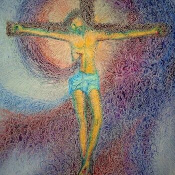 绘画 标题为“homme en croix” 由Gilles Renard, 原创艺术品