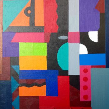 Pittura intitolato "Abstrait 5" da Gilles Roy, Opera d'arte originale, Acrilico