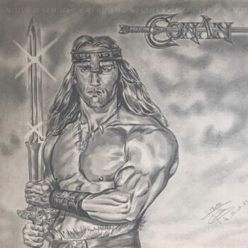 Desenho intitulada "Dessin de Conan le…" por Gilles Staub (LeCrayonAgile), Obras de arte originais, Lápis