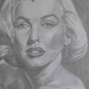 图画 标题为“Portrait de Marilyn…” 由Gilles Staub (LeCrayonAgile), 原创艺术品, 铅笔