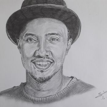 Drawing titled "Portrait de Soprano…" by Gilles Staub (LeCrayonAgile), Original Artwork, Pencil