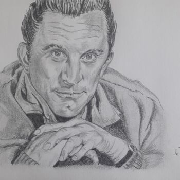 Dessin intitulée "Portrait de Kirk Do…" par Gilles Staub (LeCrayonAgile), Œuvre d'art originale, Crayon