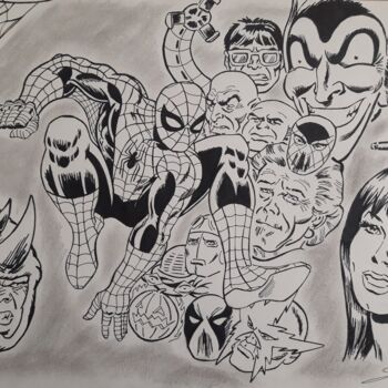Dibujo titulada "Dessin de Spider-ma…" por Gilles Staub (LeCrayonAgile), Obra de arte original, Lápiz