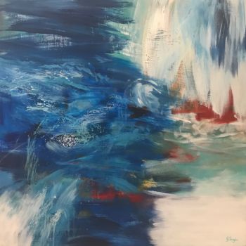 Painting titled "« Rhapsody in blue…" by Gilles Surgès, Original Artwork, Acrylic