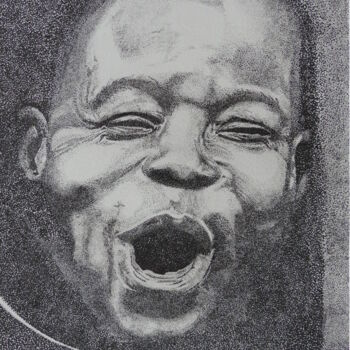 Desenho intitulada "rire" por Gilles Thoueilles, Obras de arte originais, Tinta