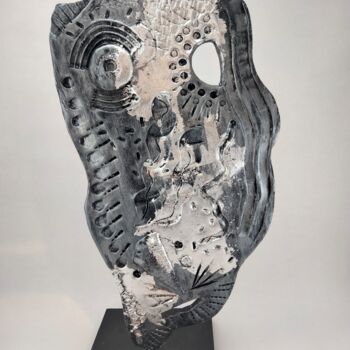 Sculpture intitulée "TOTEMVIS 2036" par Gilles, Œuvre d'art originale, Céramique
