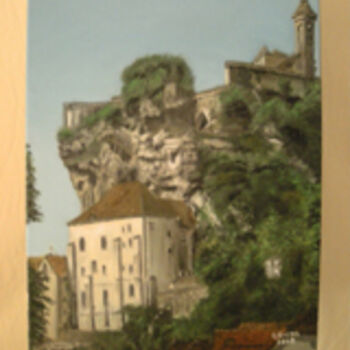 Painting titled "Midi-Pyrénées Lot R…" by Gilles Bictel, Original Artwork, Oil