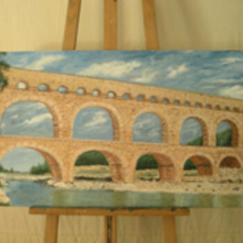 Painting titled "Languedoc Roussillo…" by Gilles Bictel, Original Artwork, Oil