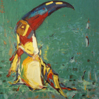 Painting titled "Toucan" by Gilles Bizien, Original Artwork