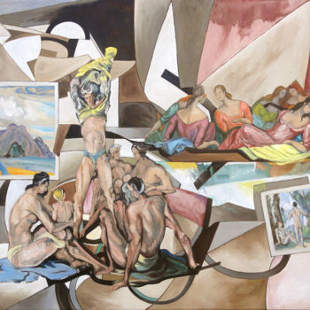 Pintura titulada "Souvenirs heureux" por Gilles Chambon, Obra de arte original, Oleo