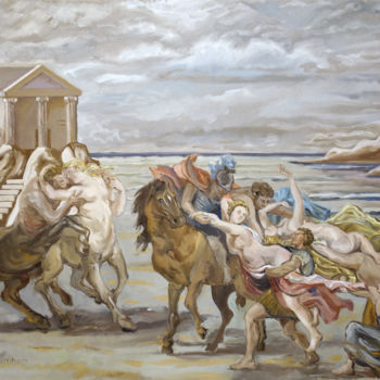 Peinture intitulée "Pulsions mythologiq…" par Gilles Chambon, Œuvre d'art originale, Huile