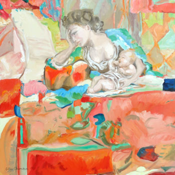 Malarstwo zatytułowany „Maternité” autorstwa Gilles Chambon, Oryginalna praca, Olej