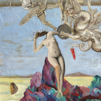 Картина под названием "La puberté d'Androm…" - Gilles Chambon, Подлинное произведение искусства, Масло