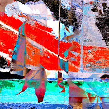 Arte digitale intitolato "sans titre 3 . Séri…" da Gilles Mével, Opera d'arte originale, Pittura digitale Montato su Plexigl…