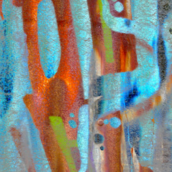 Arte digital titulada "sans titre . Abstra…" por Gilles Mével, Obra de arte original, Pintura Digital Montado en Plexiglás