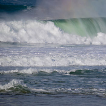 Fotografía titulada "vague , grande marée" por Gilles Mével, Obra de arte original, Fotografía digital Montado en Aluminio