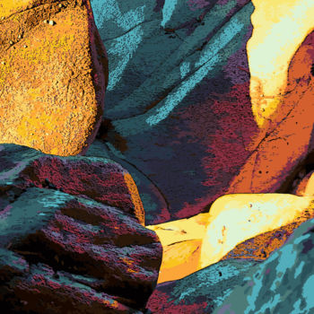 Digital Arts titled "sans titre .Bretagn…" by Gilles Mével, Original Artwork, Digital Painting Mounted on Plexiglass