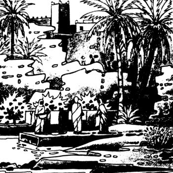 Arts numériques intitulée "sketch 10 Maroc" par Gilles Mével, Œuvre d'art originale, Peinture numérique Monté sur Plexiglas