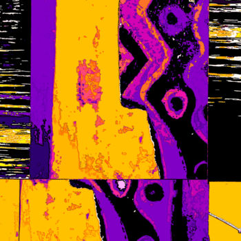 Digitale Kunst getiteld "sans titre J" door Gilles Mével, Origineel Kunstwerk, Digitaal Schilderwerk Gemonteerd op Plexiglas