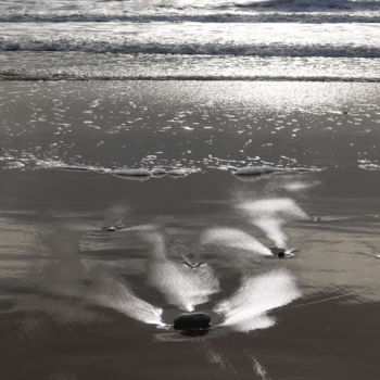 Fotografía titulada "reflet . Oléron" por Gilles Mével, Obra de arte original, Fotografía no manipulada Montado en Aluminio