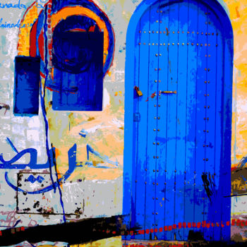 Digital Arts titled "sans titre . Maroc…" by Gilles Mével, Original Artwork, Digital Painting Mounted on Plexiglass