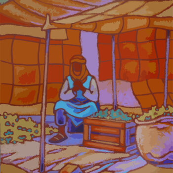 Digital Arts titled "sketch 25 Maroc" by Gilles Mével, Original Artwork, Digital Painting