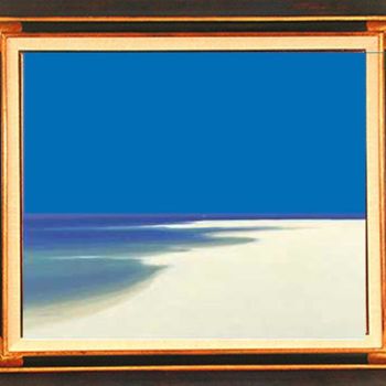 Peinture intitulée "Plage" par Bruno Gilli, Œuvre d'art originale, Huile