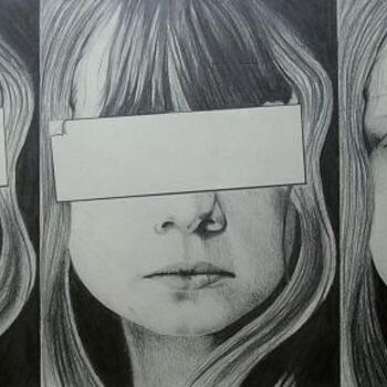 Disegno intitolato "eyes32.jpg" da Gill Unwin, Opera d'arte originale