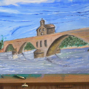 Painting titled "Pont d avignon" by Gils Pascalon De Saint Marc, Original Artwork