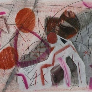 Pittura intitolato "Graphisme 2011-2 P" da Gimalac, Opera d'arte originale, Olio