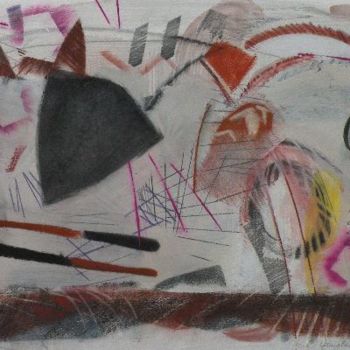 Malerei mit dem Titel "Graphisme 2011-4 P" von Gimalac, Original-Kunstwerk, Öl