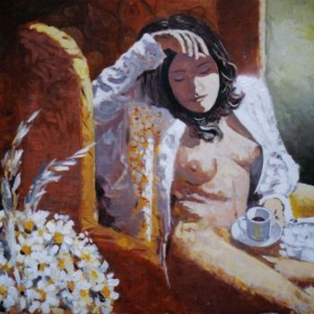Painting titled "relax" by Gimeno, Original Artwork, Oil