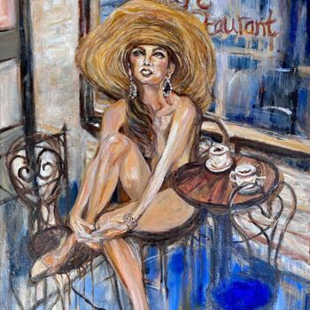 Painting titled "Ma Jeunesse (Cindy…" by Gina Son, Original Artwork, Oil