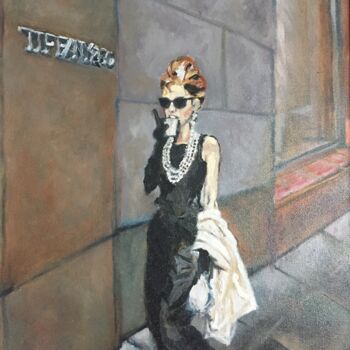 Painting titled "Audrey in Breakfast…" by Gina Son, Original Artwork, Oil