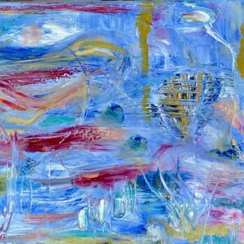 Malerei mit dem Titel "Happy Wind (Abstrac…" von Gina Son, Original-Kunstwerk, Öl