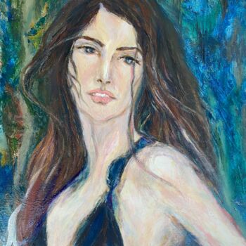 Painting titled "Helen of Troy Imagi…" by Gina Son, Original Artwork, Oil