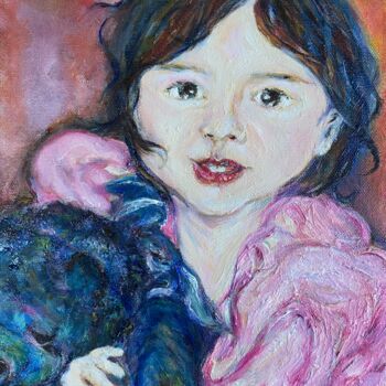 Painting titled "The Innocence of a…" by Gina Son, Original Artwork, Oil