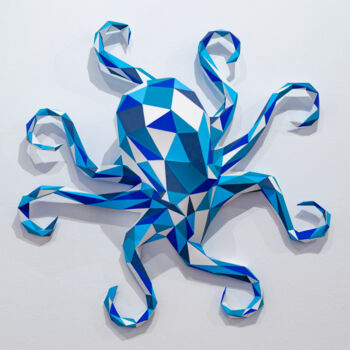 「Octopus」というタイトルの彫刻 Ginger Artによって, オリジナルのアートワーク, アクリル