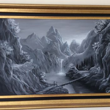 Peinture intitulée "Japanese Mountain R…" par Ginny Helsen, Œuvre d'art originale, Huile